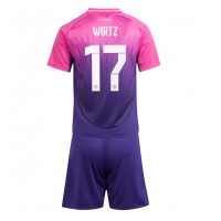 Maglia Calcio Germania Florian Wirtz #17 Seconda Divisa Bambino Europei 2024 Manica Corta (+ pantaloncini)